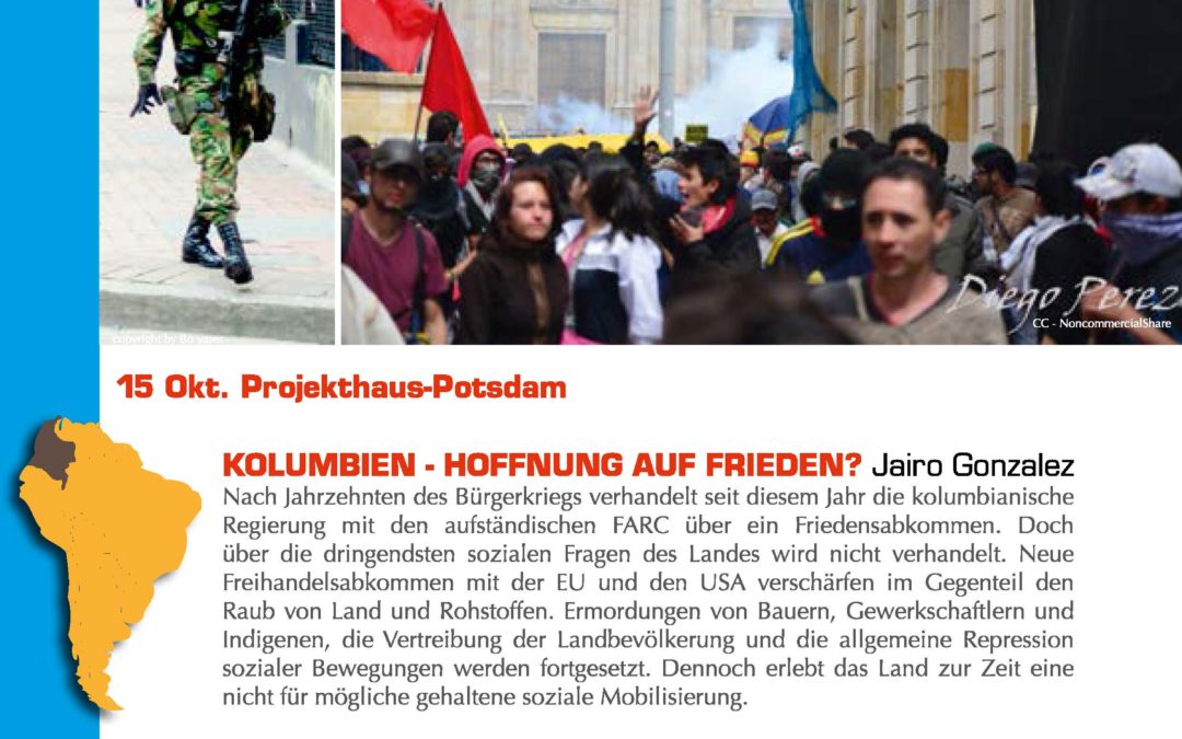 Projekthaus Potsdam – Themenabend Kolumbien: Hoffnung auf Frieden?
