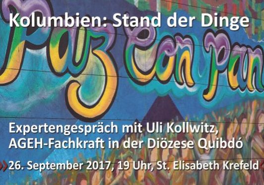 Krefeld, 26.09.: Stand der Dinge – Gespräch mit Uli Kollwitz zur Situation in Kolumbien