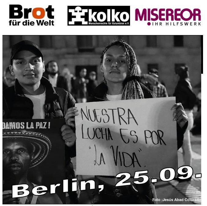 Berlin, 25.09.:  Frieden vortäuschen, den Krieg intensivieren. Ein Jahr Regierung Duque. Berichtvorstellung