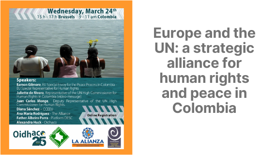 24.03: Europe and the UN: a strategic alliance for human rights and peace in Colombia.